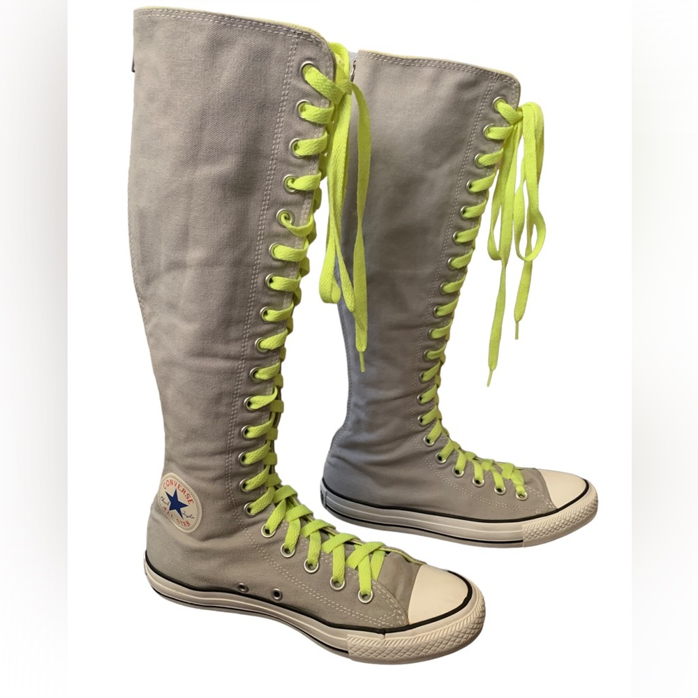 Knee high converse shoes